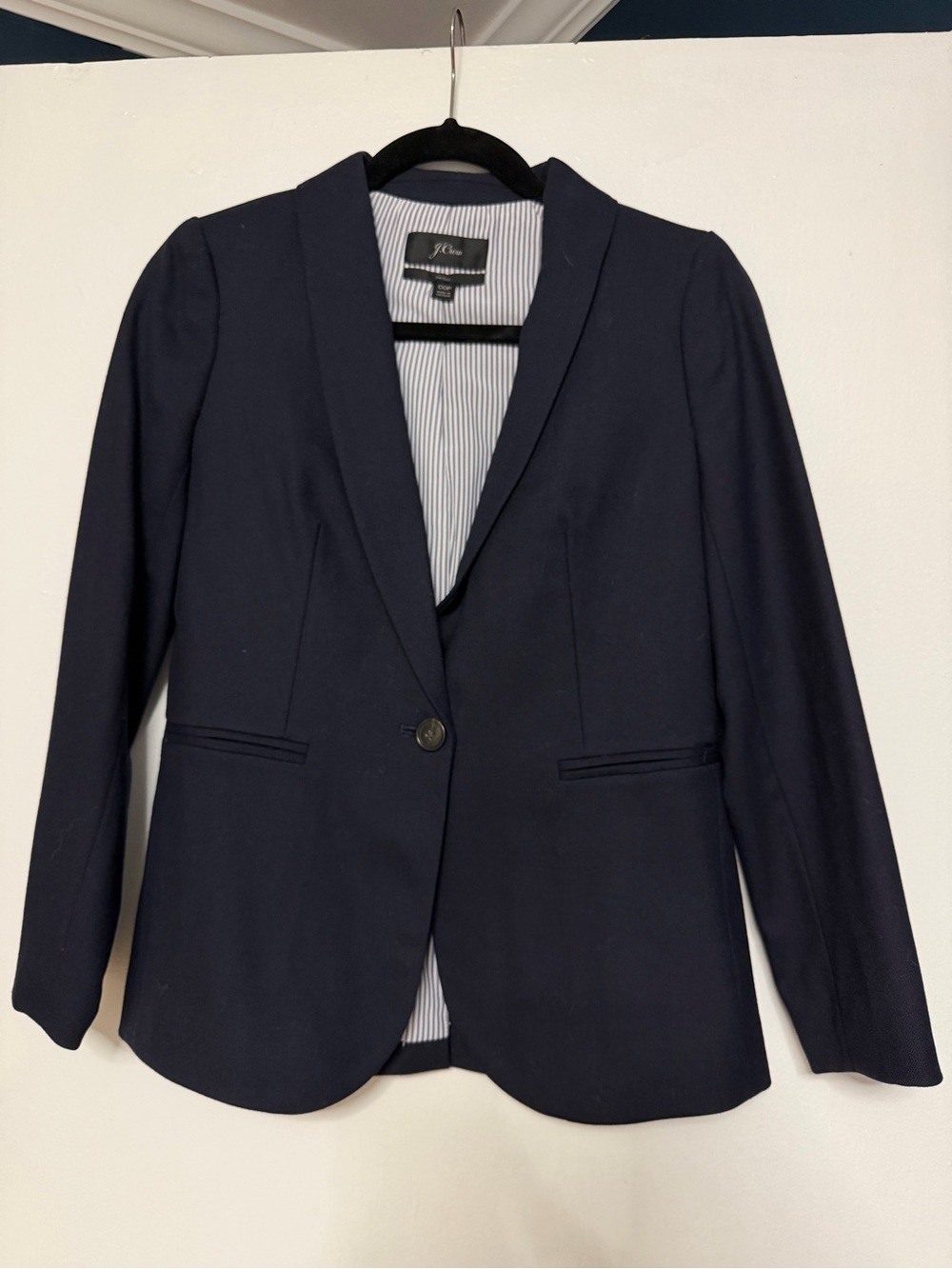 J. Crew Dark Navy Single-Button Women's Blazer